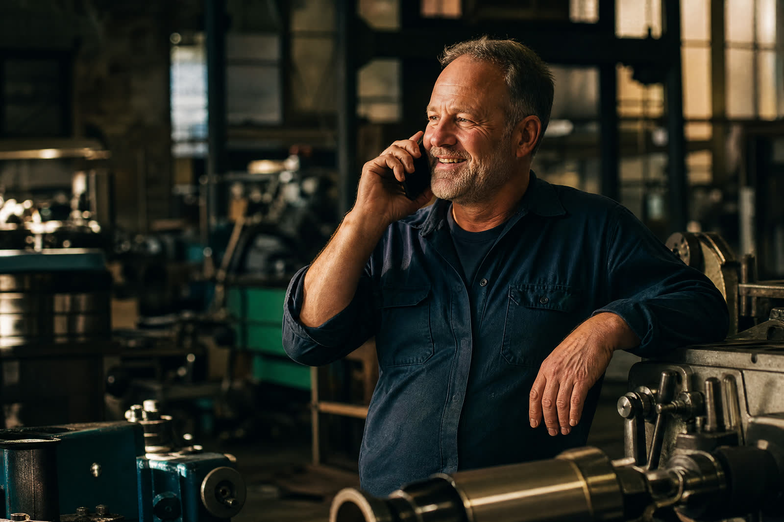 Business owner taking the call